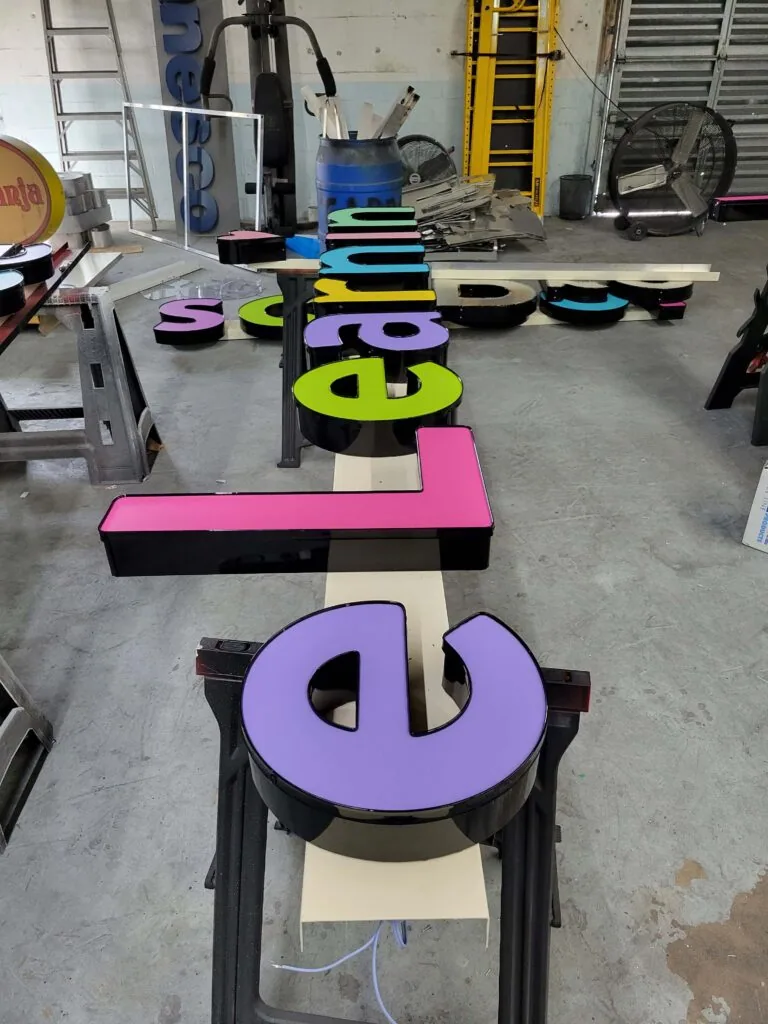 Illuminated signs ready to stand out